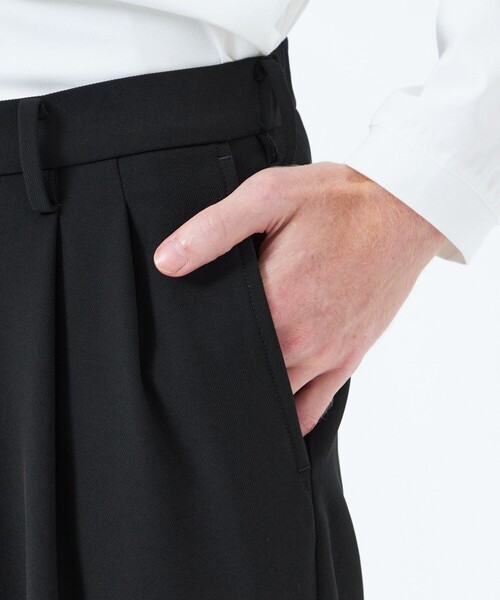 MACKINTOSH PHILOSOPHY（ﾏｯｷﾝﾄｯｼｭ ﾌｨﾛｿﾌｨｰ）の「トロッター トラウザーズ#001（ナンバーワン）ダブルクロスツイル（その他パンツ・メンズ・ブラック・42/40/38）」の6枚目の写真