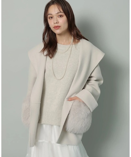 m　Arpege story ファー付きフードリバーコート ファー付きフードリバーコート | コート | Arpege story