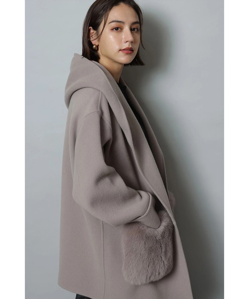 ファー付きフードリバーコート（ダウンジャケット/コート）｜Arpege