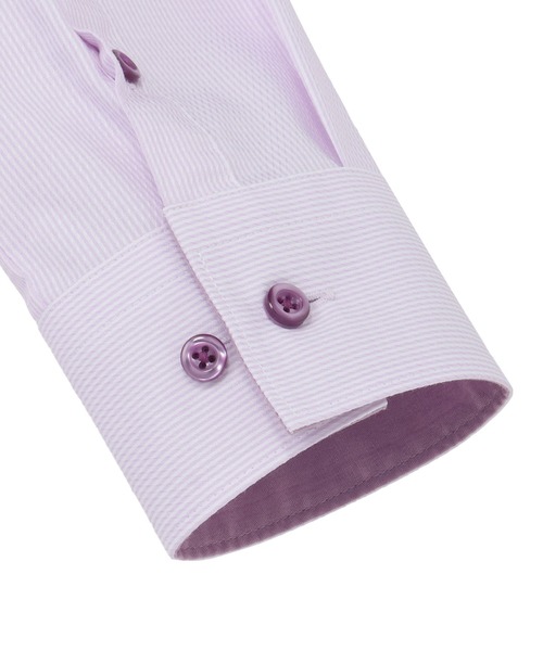 TOKYO SHIRTS（トウキョウシャツ）の「形態安定ノンアイロン レギュラー 長袖ビジネスワイシャツ（ビジネスシャツ・レディース・パープル・M/S）」の5枚目の写真