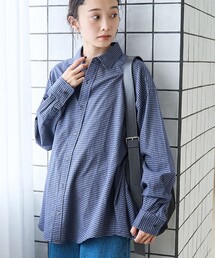 coen | コットンミニチェックオックスシャツ(シャツ/ブラウス)