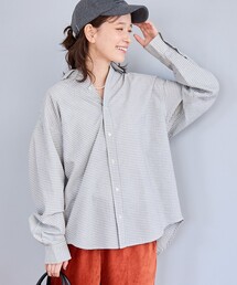 コットンミニチェックオックスシャツ