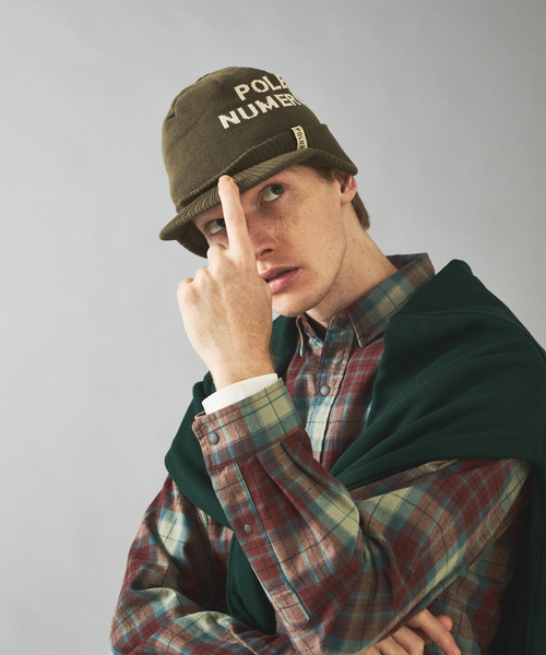 POLeR（ポーラー）の「【POLER / ポーラー】BRIM BEANIE / ブリム ビーニー/ユニセックス（ニットキャップ/ビーニー・メンズ・カーキ/ブラック/ネイビー・フリー）」の10枚目の写真