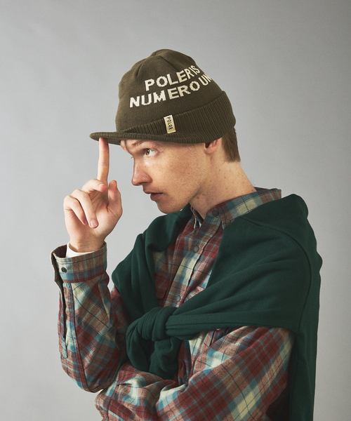 POLeR（ポーラー）の「【POLER / ポーラー】BRIM BEANIE / ブリム ビーニー/ユニセックス（ニットキャップ/ビーニー・メンズ・カーキ/ブラック/ネイビー・フリー）」の9枚目の写真