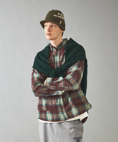 POLeR（ポーラー）の「【POLER / ポーラー】BRIM BEANIE / ブリム ビーニー/ユニセックス（ニットキャップ/ビーニー・メンズ・カーキ/ブラック/ネイビー・フリー）」の8枚目の写真