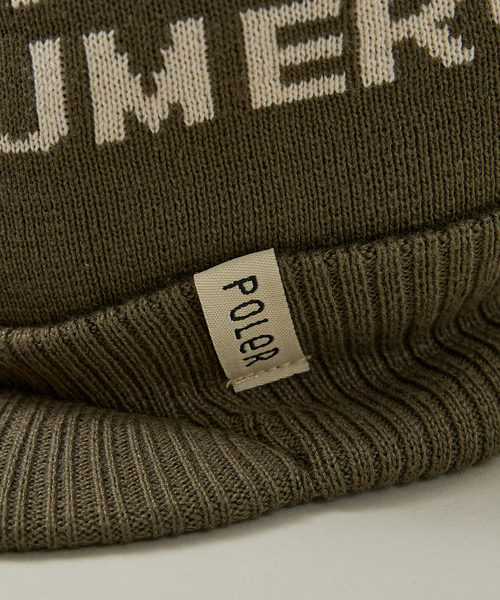 POLeR（ポーラー）の「【POLER / ポーラー】BRIM BEANIE / ブリム ビーニー/ユニセックス（ニットキャップ/ビーニー・メンズ・カーキ/ブラック/ネイビー・フリー）」の4枚目の写真