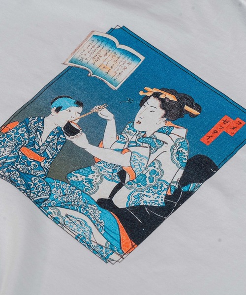 REBIRTH PROJECT（リバースプロジェクト）の「【REBIRTH PROJECT】RICE475 「コメ。ゼッタイ。」Tシャツ（Tシャツ/カットソー・レディース・ホワイト/ネイビー・SMALL/MEDIUM/LARGE/X-LARGE）」の5枚目の写真