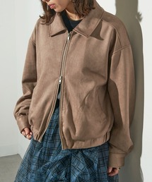 【MAISON BREEZE reveur】フェイクスウェードWジップブルゾン XNN