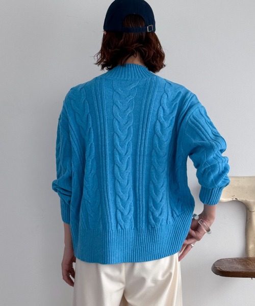ドゥ アルシーヴ（Doux archives）/ケーブルハイネックニットプルオーバー セール】ケーブルハイネックニットプルオーバー（ニット/セーター