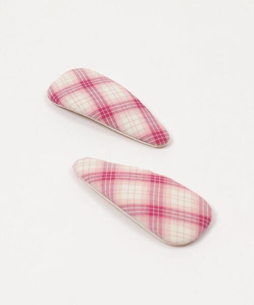 WEGO（ウィゴー）の「WEGO/【2点セット】チェックトライアングルピン（ヘアピン・レディース・グリーン系その他2/レッド系その他2/ブルー系その他2/ブラック系その他2・FREE）」の8枚目の写真