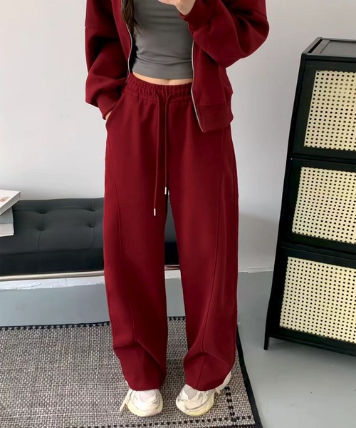 aimoha(アイモハ)の「ジョガーシルエット スウェットパンツ(スウェットパンツ・レディース・ライトベージュ/ネイビー/レッド・MEDIUM/X-LARGE/LARGE)」の3枚目の写真