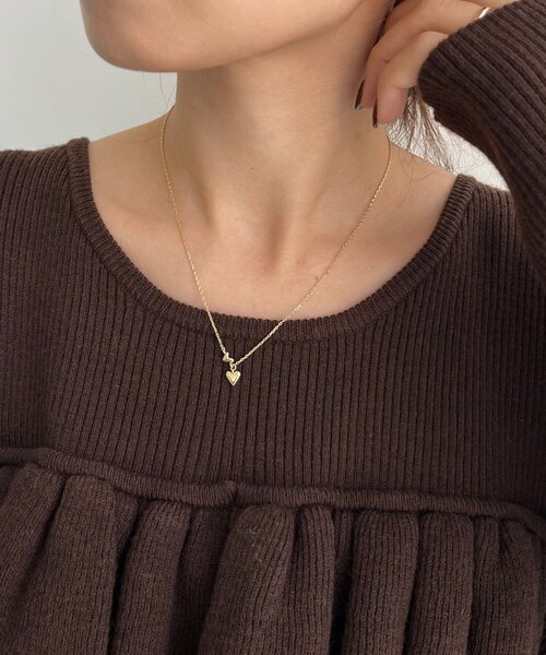 CAPRICIEUX LE'MAGE（カプリシューレマージュ）の「〈GOLDY/ゴールディ〉親子ハートプチネックレス（ネックレス・レディース・シルバー/ゴールド・FREE）」の6枚目の写真