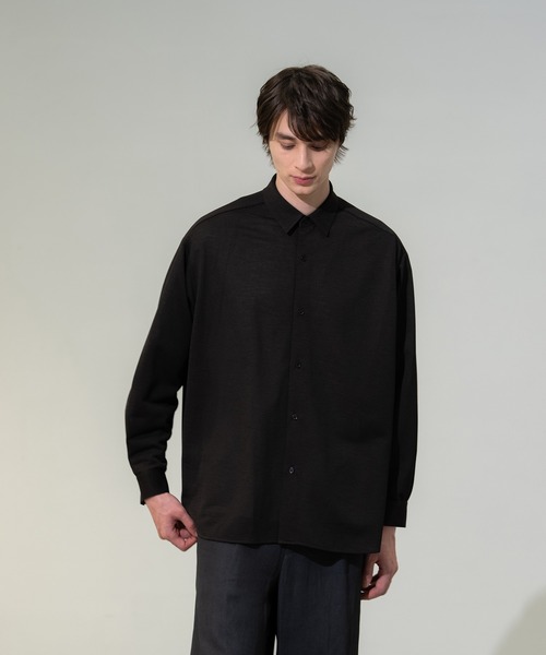 CITY TOKYO(シティトウキョウ)の「【CITY TOKYO/シティートーキョー】Thinーdry リラックスシャツ(シャツ/ブラウス・メンズ・ブラック/ブラウン・2/1)」の1枚目の写真