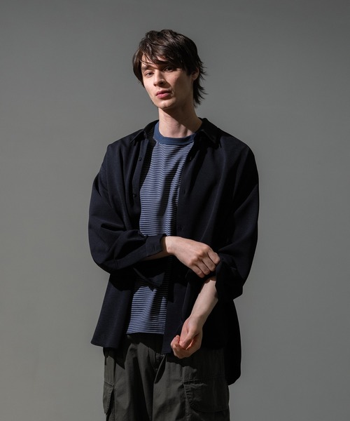 CITY TOKYO(シティトウキョウ)の「【CITY TOKYO/シティートーキョー】Thinーdry リラックスシャツ(シャツ/ブラウス・メンズ・ブラック/ブラウン・2/1)」の3枚目の写真