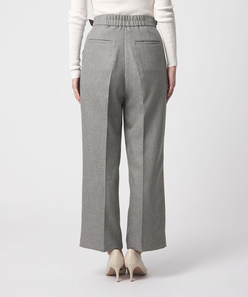 セール】ツイードライク タックワイドパンツ ‐ウォッシャブル