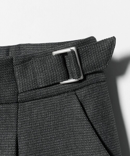 セール】ツイードライク タックワイドパンツ ‐ウォッシャブル