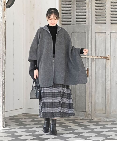 rps（アールピーエス）の「チェックツイードフリンジスカート（スカート・レディース・ブラウン/ネイビー/オレンジ・フリー）」の14枚目の写真