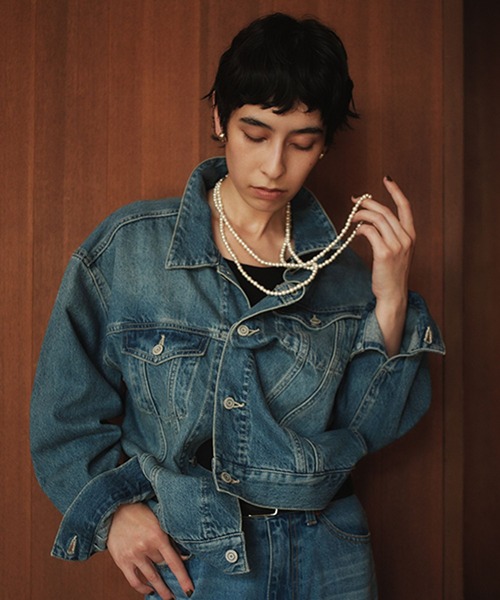 natural by clip デニムワイドジャケットstudio clip studio CLIP ジャケット Gジャン 「natural by clip」デニム