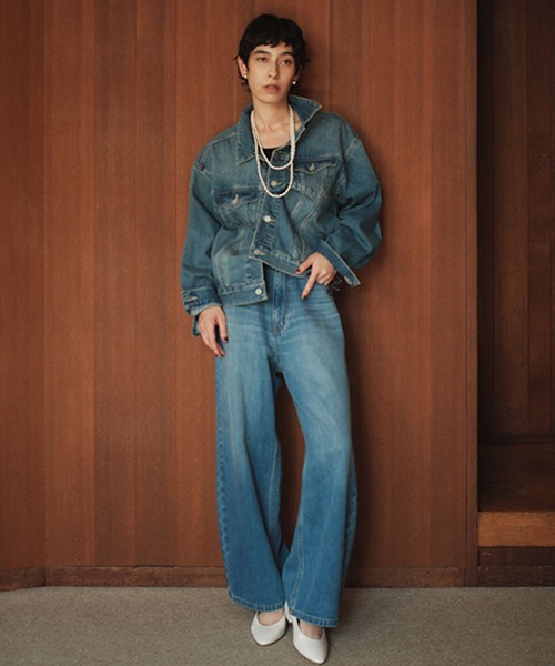 studio CLIP(スタディオクリップ)の「《ウタオ》デニムジャケット(デニムジャケット・レディース・ブルー・FREE)」の3枚目の写真