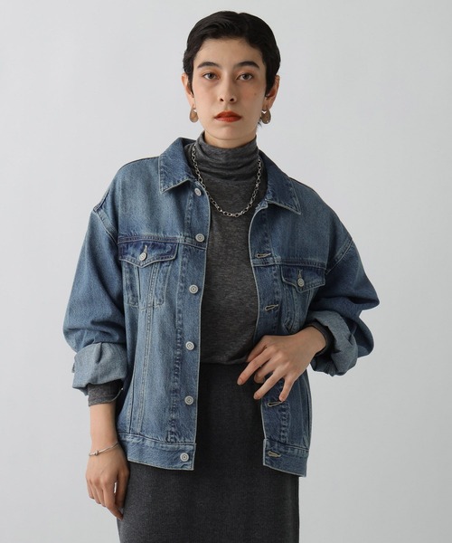 studio CLIP(スタディオクリップ)の「《ウタオ》デニムジャケット(デニムジャケット・レディース・ブルー・FREE)」の5枚目の写真