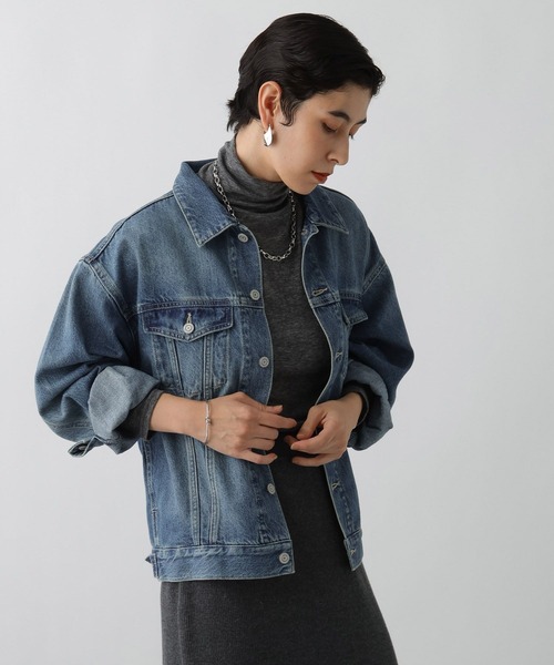 studio CLIP(スタディオクリップ)の「《ウタオ》デニムジャケット(デニムジャケット・レディース・ブルー・FREE)」の6枚目の写真