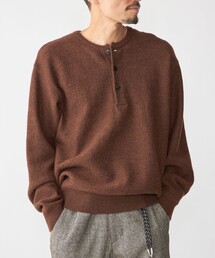 SHIPS: ヘビー ボイルド ヘンリーネック ニット