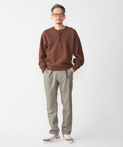 SHIPS(シップス)の「SHIPS: ヘビー ボイルド ヘンリーネック ニット(ニット/セーター・メンズ・チャコールグレー/ネイビー/ブラウン・SMALL/MEDIUM/LARGE/X-LARGE)」の5枚目の写真