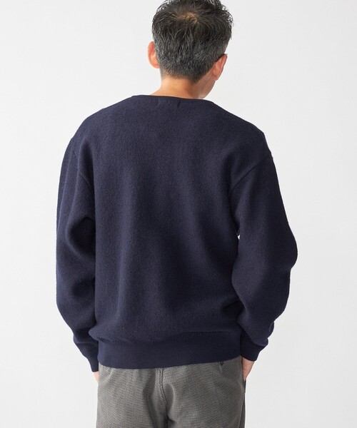 シップス（SHIPS）/SHIPS: ヘビー ボイルド ヘンリーネック ニット セール】SHIPS: ヘビー ボイルド ヘンリーネック ニット（ニット