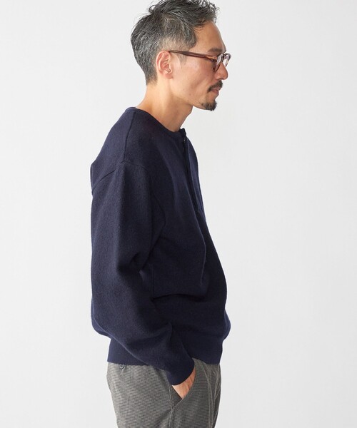 SHIPS(シップス)の「SHIPS: ヘビー ボイルド ヘンリーネック ニット(ニット/セーター・メンズ・チャコールグレー/ネイビー/ブラウン・SMALL/MEDIUM/LARGE/X-LARGE)」の13枚目の写真