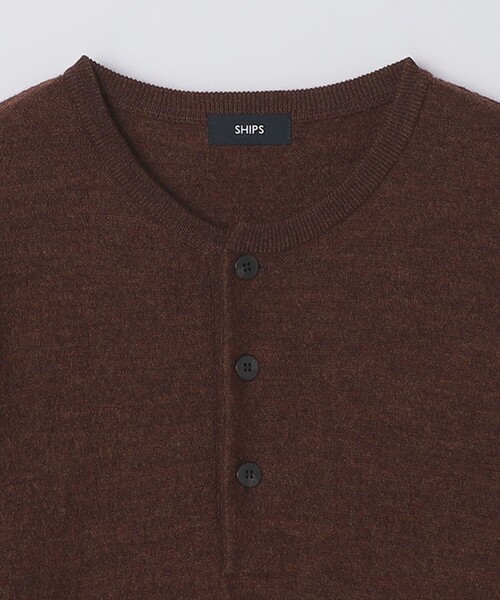 SHIPS(シップス)の「SHIPS: ヘビー ボイルド ヘンリーネック ニット(ニット/セーター・メンズ・チャコールグレー/ネイビー/ブラウン・SMALL/MEDIUM/LARGE/X-LARGE)」の18枚目の写真