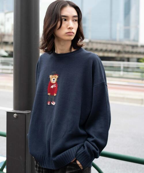 WEGO（ウィゴー）の「WEGO/ジャガードアニマルプルオーバー（ニット/セーター・メンズ・イエロー/ネイビー/オフホワイト・LARGE/MEDIUM）」の16枚目の写真