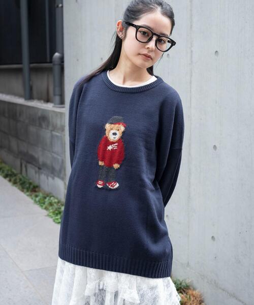 WEGO（ウィゴー）の「WEGO/ジャガードアニマルプルオーバー（ニット/セーター・メンズ・イエロー/ネイビー/オフホワイト・LARGE/MEDIUM）」の18枚目の写真