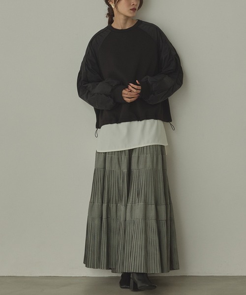 hunch(ハンチ)の「ストレッチジョーゼット 万能ブラウス(シャツ/ブラウス・レディース・オフホワイト/クリーム/ブラック・FREE)」の17枚目の写真