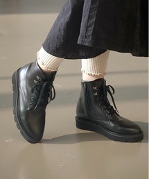 blanc/bleu（ブランブルー）の「【日本製／本革／3E幅】軽量ソール レースアップブーツ（ブーツ）」