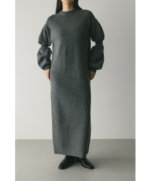 STYLEMIXER(スタイルミキサー)の「キャンディースリーブニットワンピース(ワンピース・レディース・グレー/ベージュ・SMALL/MEDIUM)」の1枚目の写真
