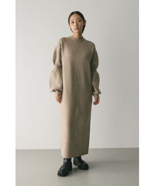STYLEMIXER(スタイルミキサー)の「キャンディースリーブニットワンピース(ワンピース・レディース・グレー/ベージュ・SMALL/MEDIUM)」の14枚目の写真