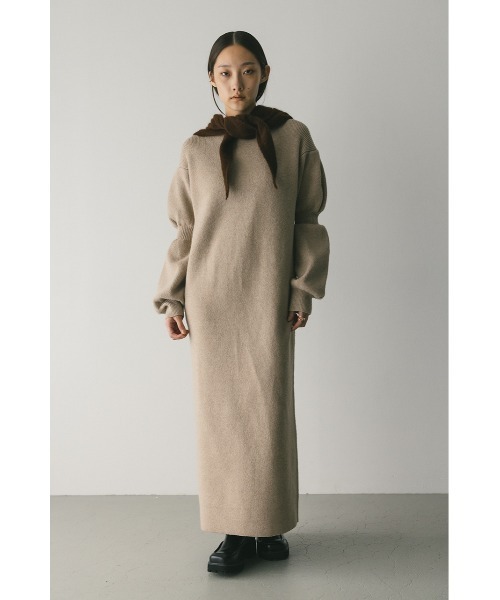 STYLEMIXER(スタイルミキサー)の「キャンディースリーブニットワンピース(ワンピース・レディース・グレー/ベージュ・SMALL/MEDIUM)」の15枚目の写真