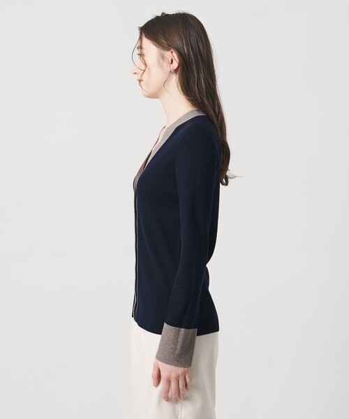 UNITED ARROWS（ユナイテッドアローズ）の「18G ウール リブ カーディガン（カーディガン/ボレロ・レディース・モカ/ネイビー/ダークグレー・FREE）」の11枚目の写真