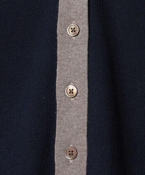 UNITED ARROWS（ユナイテッドアローズ）の「18G ウール リブ カーディガン（カーディガン/ボレロ・レディース・モカ/ネイビー/ダークグレー・FREE）」の17枚目の写真