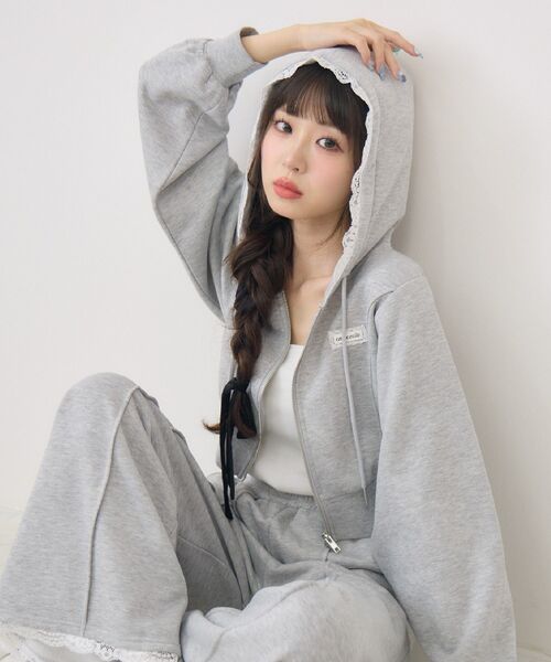 CFCL新品未使用グレーパーカーレディース 裏起毛パーカーSETUP（パーカー）｜ems excite（エムズエキサイト）の