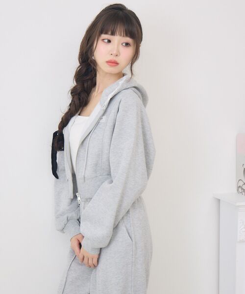 ems excite(エムズエキサイト)の「裏起毛パーカーSETUP(パーカー・レディース・ダークグレー/ピンク/ナチュラル・FREE)」の11枚目の写真