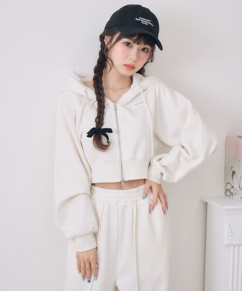 ems excite(エムズエキサイト)の「裏起毛パーカーSETUP(パーカー・レディース・ダークグレー/ピンク/ナチュラル・FREE)」の22枚目の写真