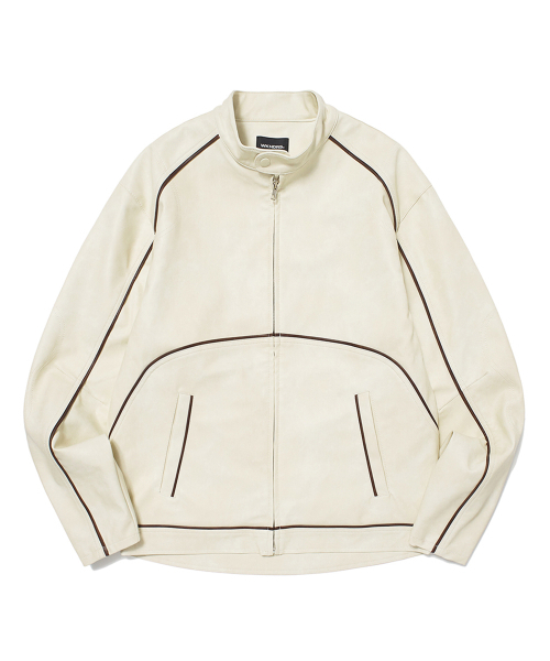 WKNDRS(ウィーキャンドース)の「WASHED LEATHER JK (IVORY)(ライダースジャケット・レディース・その他・MEDIUM/LARGE/X-LARGE)」の1枚目の写真