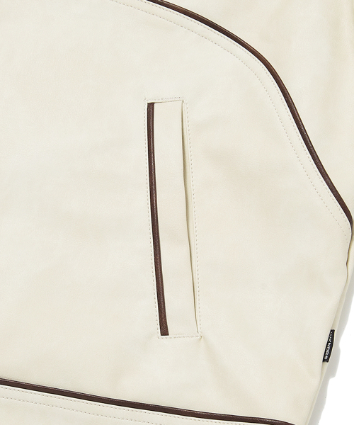 WKNDRS(ウィーキャンドース)の「WASHED LEATHER JK (IVORY)(ライダースジャケット・レディース・その他・MEDIUM/LARGE/X-LARGE)」の5枚目の写真