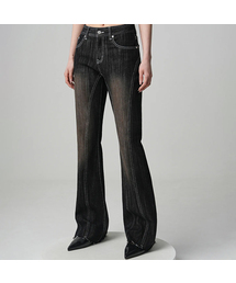 AVANDRESS（アバンドレス ）の「Thin Bootscut Pants WASHING BLACK（デニムパンツ）」