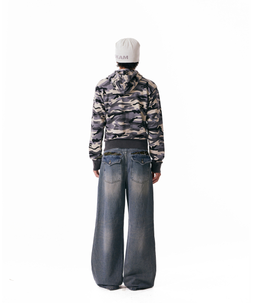 AAKAM(アーカム)の「Contrast Logo Zip-up Hoodie (Gray)(パーカー・レディース・その他・1)」の11枚目の写真