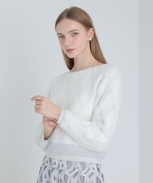 ANAYI　ビジュー付きニット　白 ANAYI｜アナイのニット/セーター（ビジュー）通販 - ZOZOTOWN