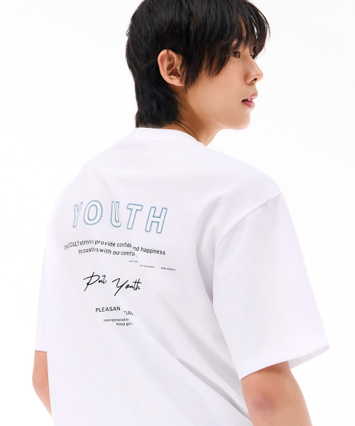CHASECULT(チェイスカルト)の「男性モダンレタリング半袖Tシャツ-ホワイト(Tシャツ/カットソー・メンズ・ホワイト・105/100/110/95)」の5枚目の写真