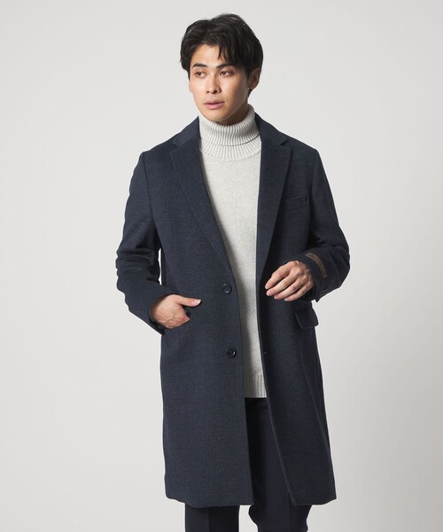 A DAY IN THE LIFE UNITED ARROWS（アデイインザライフユナイテッドアローズ）の「カシミヤブレンド ビーバー チェックチェスターコート＜A DAY IN THE LIFE＞（チェスターコート・メンズ・その他2・XL/M/S/L）」の2枚目の写真