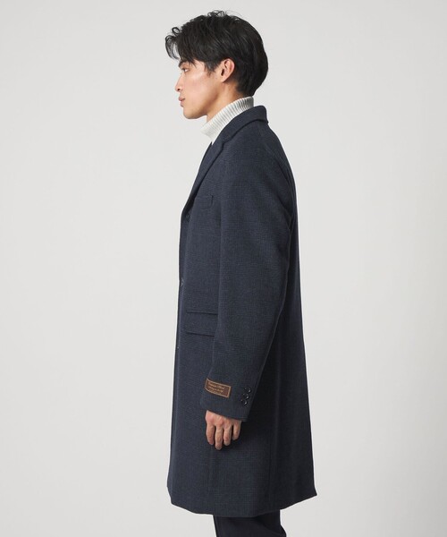 セール】カシミヤブレンド ビーバー チェックチェスターコート＜A DAY